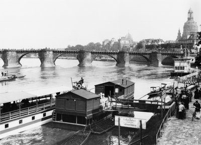 Augustus Bridge, Dresden by Jousset